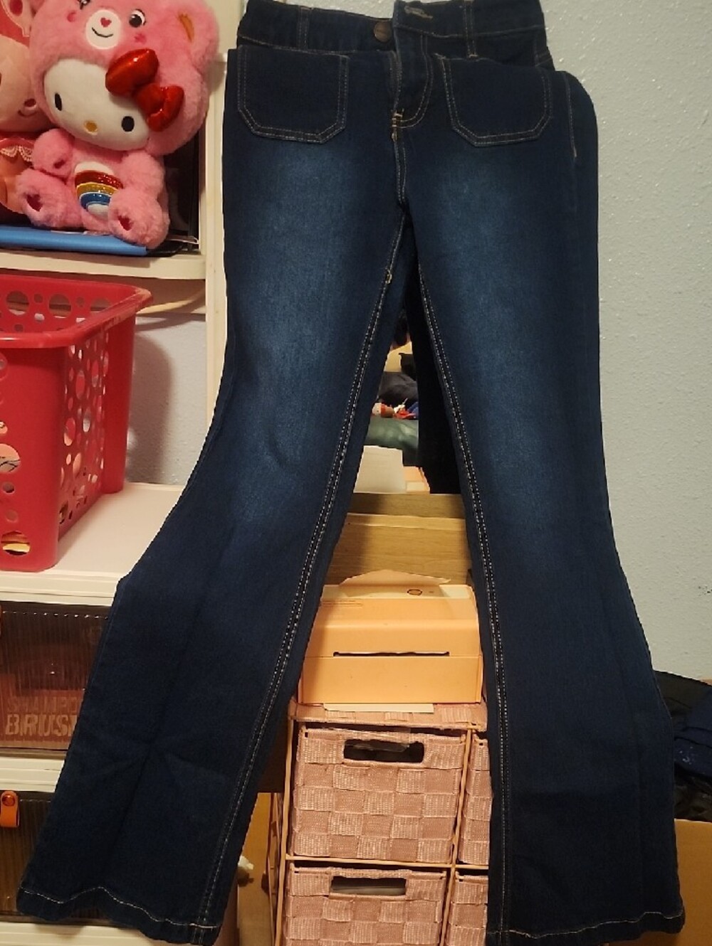 Classic High-Rise Women's Jeans in Dark Blue By Dollhouse